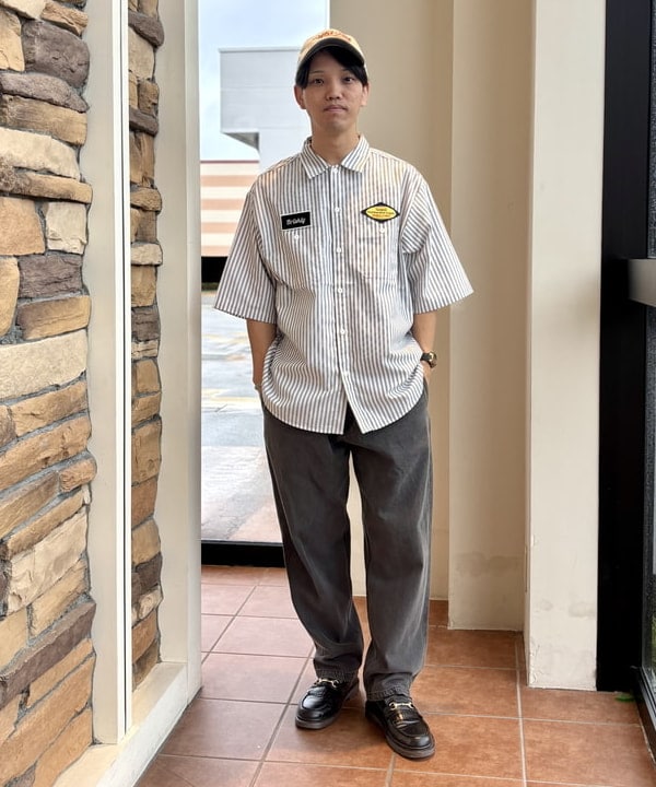 BEAMS HEARTのGMS ストライプ オックス ワークシャツを使ったコーディネートを紹介します。｜Rakuten Fashion(楽天ファッション／旧楽天ブランドアベニュー)6179973