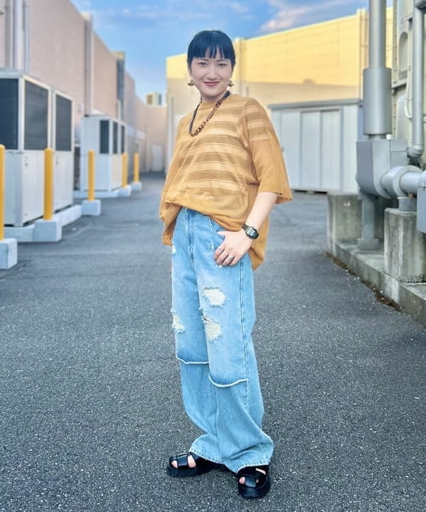 BEAMS WOMENのメッシュ ハーフムーン ショルダーバッグを使ったコーディネートを紹介します。｜Rakuten Fashion(楽天ファッション／旧楽天ブランドアベニュー)6180068