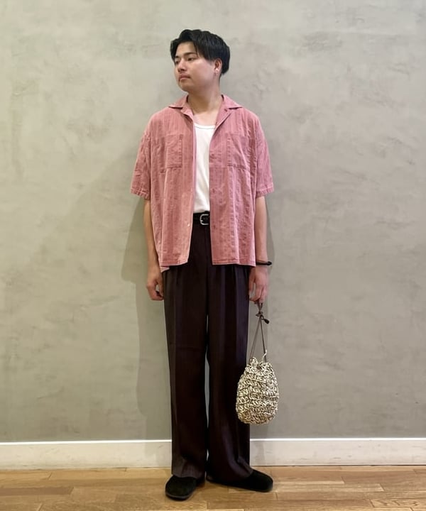 BEAMS HEARTのストライプ 2タック ワイドパンツを使ったコーディネートを紹介します。｜Rakuten Fashion(楽天ファッション／旧楽天ブランドアベニュー)6180149