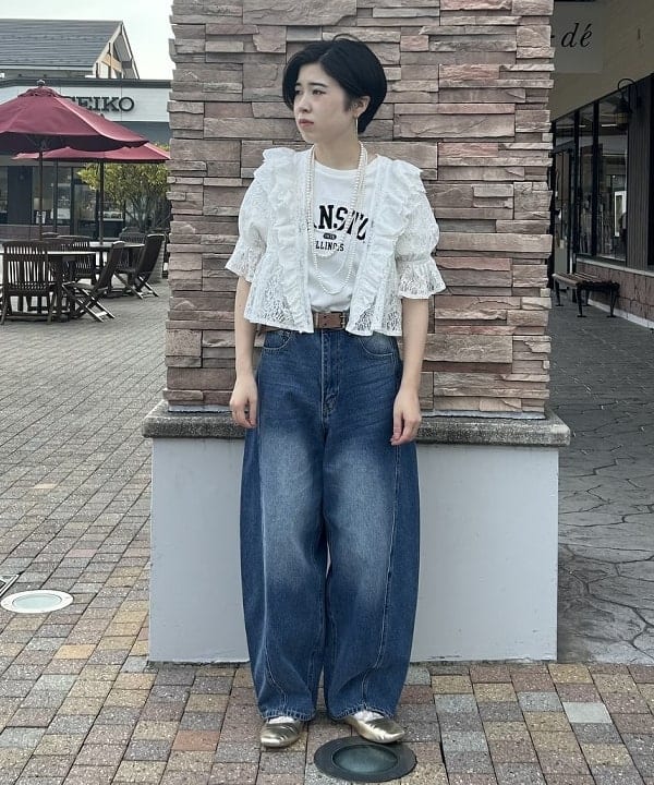 BEAMS HEARTのデニム コクーン パンツを使ったコーディネートを紹介します。｜Rakuten Fashion(楽天ファッション／旧楽天ブランドアベニュー)6180218