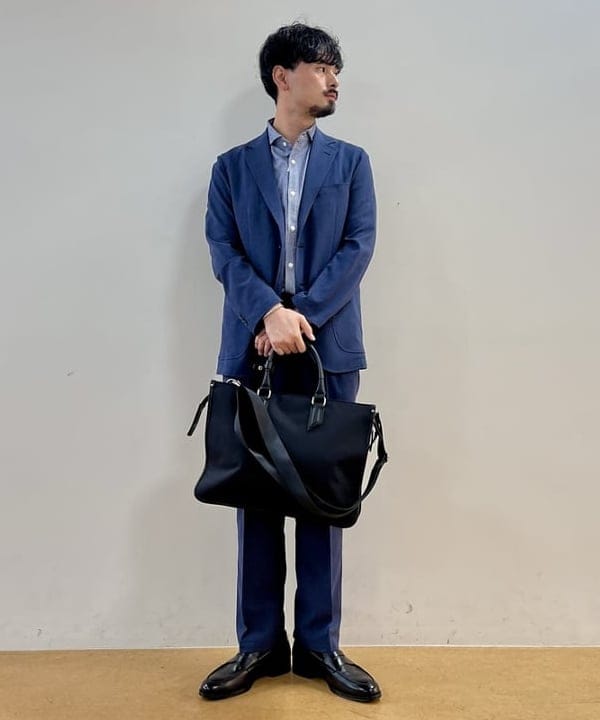 BEAMS HEARTのナイロン * レザー ブリーフバッグ(A4サイズ収納可能)を使ったコーディネートを紹介します。｜Rakuten Fashion(楽天ファッション／旧楽天ブランドアベニュー)6180300