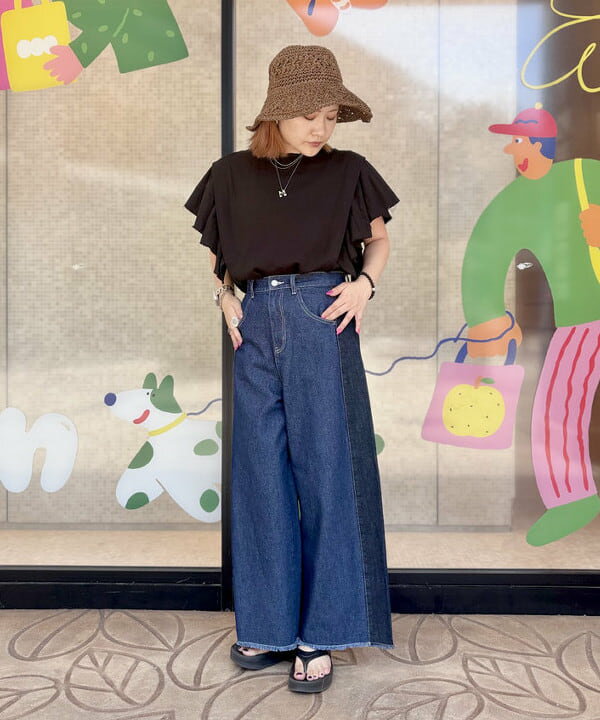 BEAMS HEARTの脇 ライン デニム パンツを使ったコーディネートを紹介します。｜Rakuten Fashion(楽天ファッション／旧楽天ブランドアベニュー)6180373