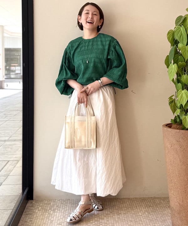 BEAMS HEARTのモールボーダー 2WAY ブラウスを使ったコーディネートを紹介します。｜Rakuten Fashion(楽天ファッション／旧楽天ブランドアベニュー)6180423