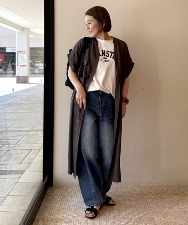 BEAMS HEARTのフロッキー カレッジロゴ Tシャツを使ったコーディネートを紹介します。｜Rakuten Fashion(楽天ファッション／旧楽天ブランドアベニュー)6180424