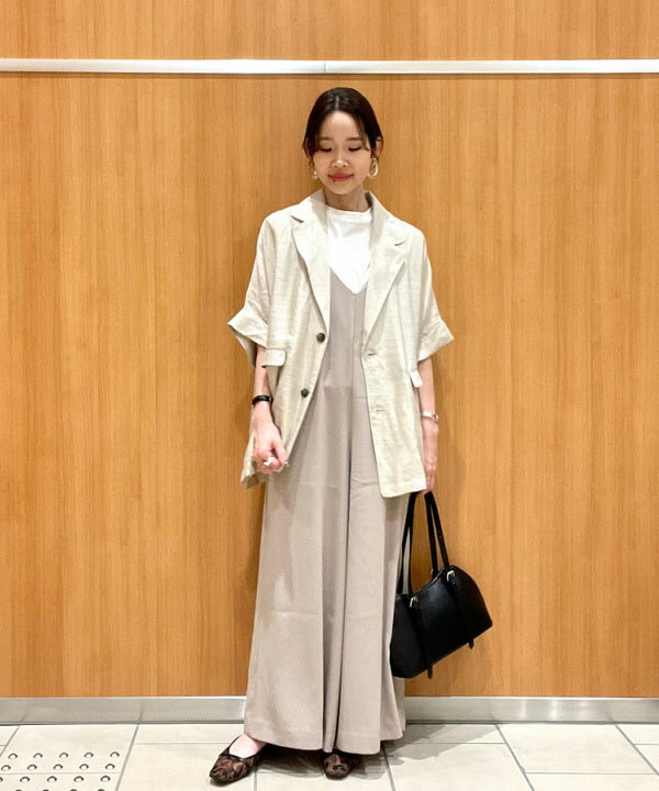 BEAMS HEARTのフレンチスリーブ ジャケット 半袖ジャケット レディースを使ったコーディネートを紹介します。｜Rakuten Fashion(楽天ファッション／旧楽天ブランドアベニュー)6180579