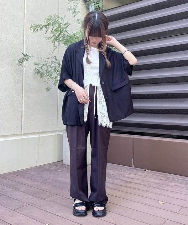 BEAMS HEARTのフレンチスリーブ ジャケット 半袖ジャケット レディースを使ったコーディネートを紹介します。｜Rakuten Fashion(楽天ファッション／旧楽天ブランドアベニュー)6180670