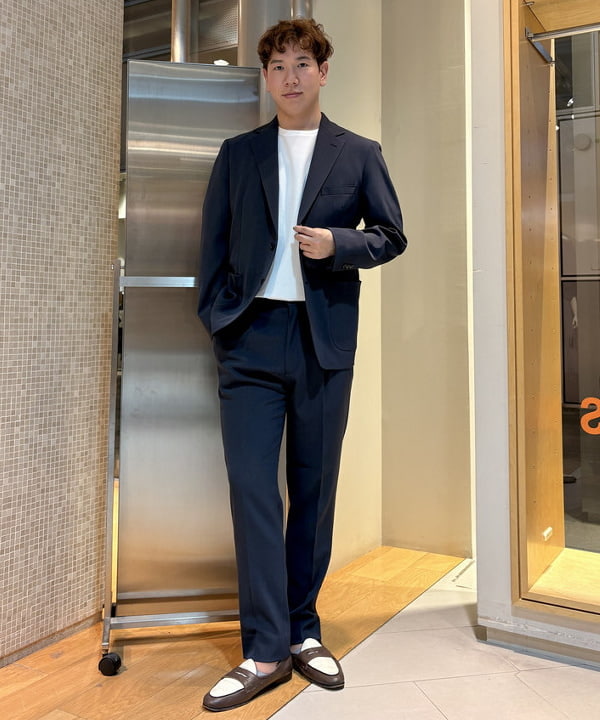 BEAMS HEARTのドライカルゼ 2ボタン ジャケット(S~XL)を使ったコーディネートを紹介します。｜Rakuten Fashion(楽天ファッション／旧楽天ブランドアベニュー)6180781