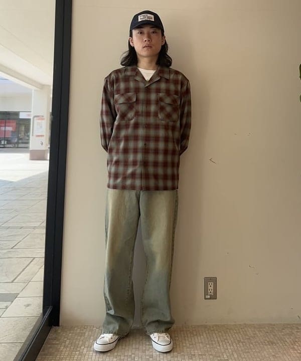 BEAMS HEARTのポリエステル レーヨン オンブレーチェック シャツを使ったコーディネートを紹介します。｜Rakuten Fashion(楽天ファッション／旧楽天ブランドアベニュー)6180795