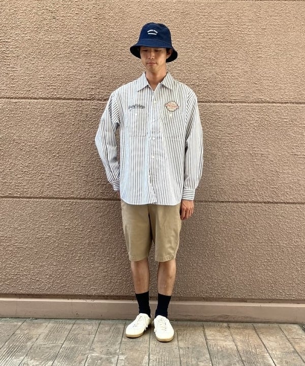 BEAMS HEARTのGMS ビッグシルエット ワークシャツを使ったコーディネートを紹介します。｜Rakuten Fashion(楽天ファッション／旧楽天ブランドアベニュー)6180811