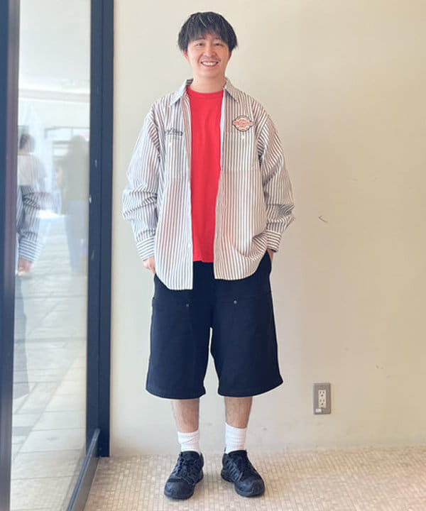 BEAMS HEARTのGMS ビッグシルエット ワークシャツを使ったコーディネートを紹介します。｜Rakuten Fashion(楽天ファッション／旧楽天ブランドアベニュー)6180739