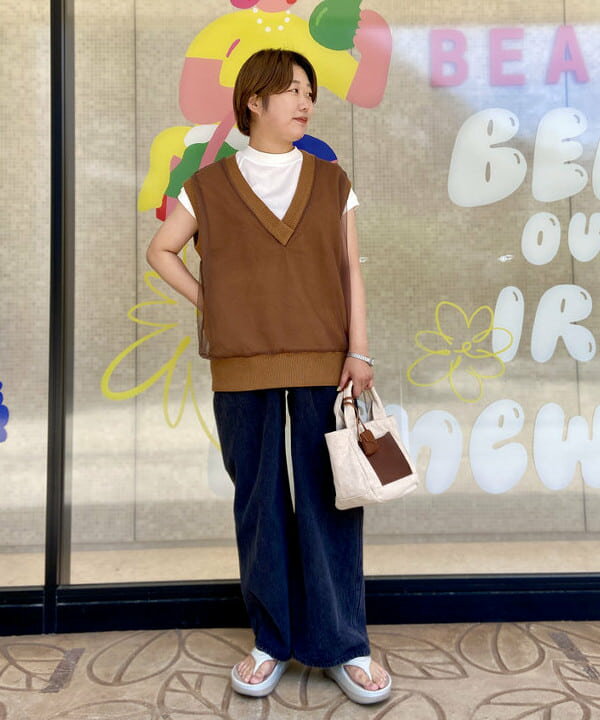 BEAMS HEARTのチュール レイヤード ベストを使ったコーディネートを紹介します。｜Rakuten Fashion(楽天ファッション／旧楽天ブランドアベニュー)6180866