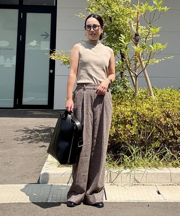 BEAMS HEARTのネップ 裾ダブル パンツを使ったコーディネートを紹介します。｜Rakuten Fashion(楽天ファッション／旧楽天ブランドアベニュー)6180867