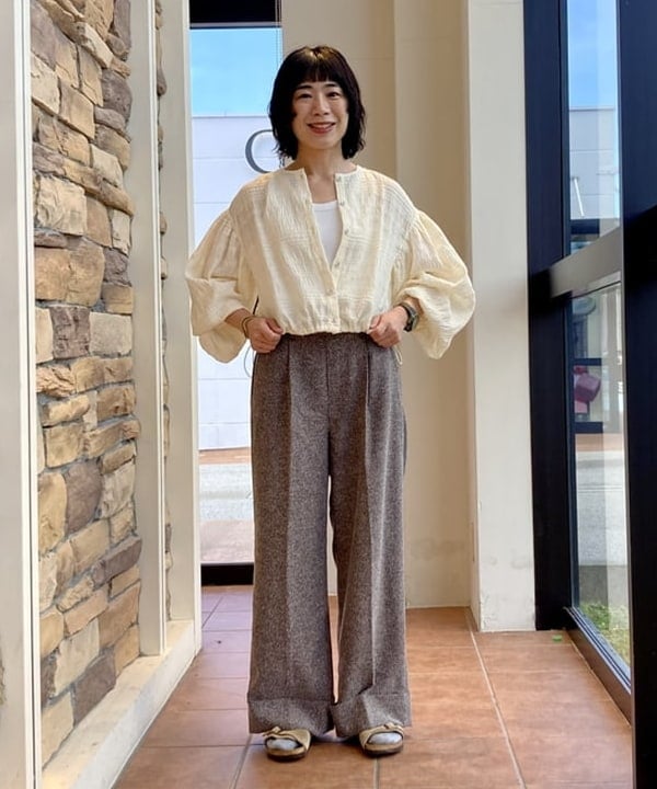 BEAMS HEARTのモールボーダー 2WAY ブラウスを使ったコーディネートを紹介します。｜Rakuten Fashion(楽天ファッション／旧楽天ブランドアベニュー)6180919