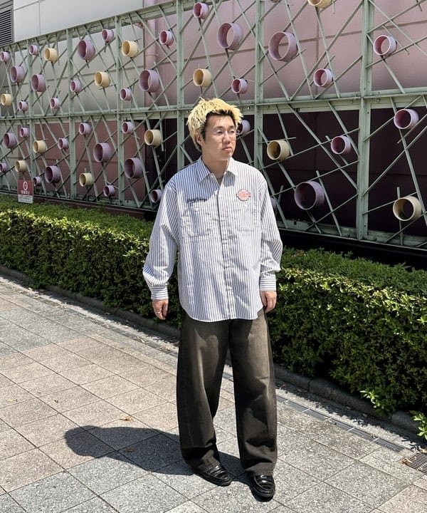 BEAMS HEARTのGMS ビッグシルエット ワークシャツを使ったコーディネートを紹介します。｜Rakuten Fashion(楽天ファッション／旧楽天ブランドアベニュー)6180931