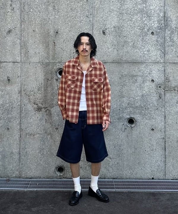 BEAMS HEARTのポリエステル レーヨン オンブレーチェック シャツを使ったコーディネートを紹介します。｜Rakuten Fashion(楽天ファッション／旧楽天ブランドアベニュー)6180933