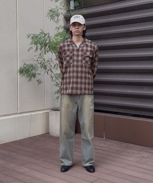 BEAMS HEARTのポリエステル レーヨン オンブレーチェック シャツを使ったコーディネートを紹介します。｜Rakuten Fashion(楽天ファッション／旧楽天ブランドアベニュー)6180991