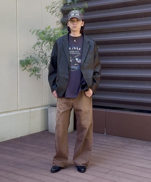 BEAMS HEARTのフェイクレザー ジャケットを使ったコーディネートを紹介します。｜Rakuten Fashion(楽天ファッション／旧楽天ブランドアベニュー)6180986