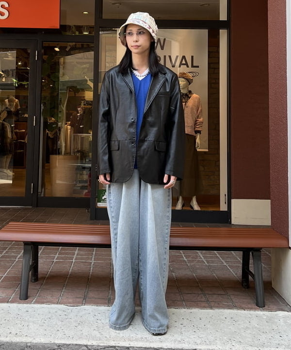 BEAMS HEARTのフェイクレザー ジャケットを使ったコーディネートを紹介します。｜Rakuten Fashion(楽天ファッション／旧楽天ブランドアベニュー)6181113