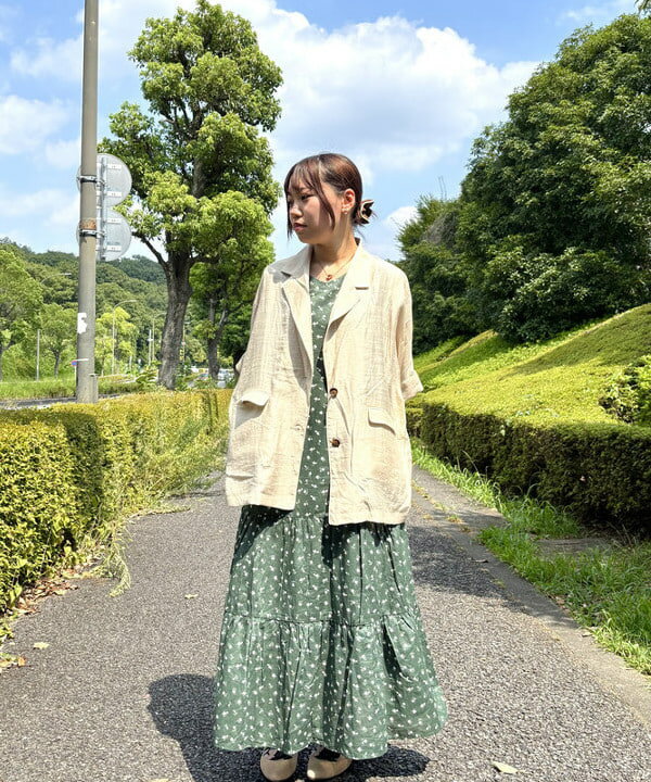 BEAMS HEARTのフレンチスリーブ ジャケット 半袖ジャケット レディースを使ったコーディネートを紹介します。｜Rakuten Fashion(楽天ファッション／旧楽天ブランドアベニュー)6181147