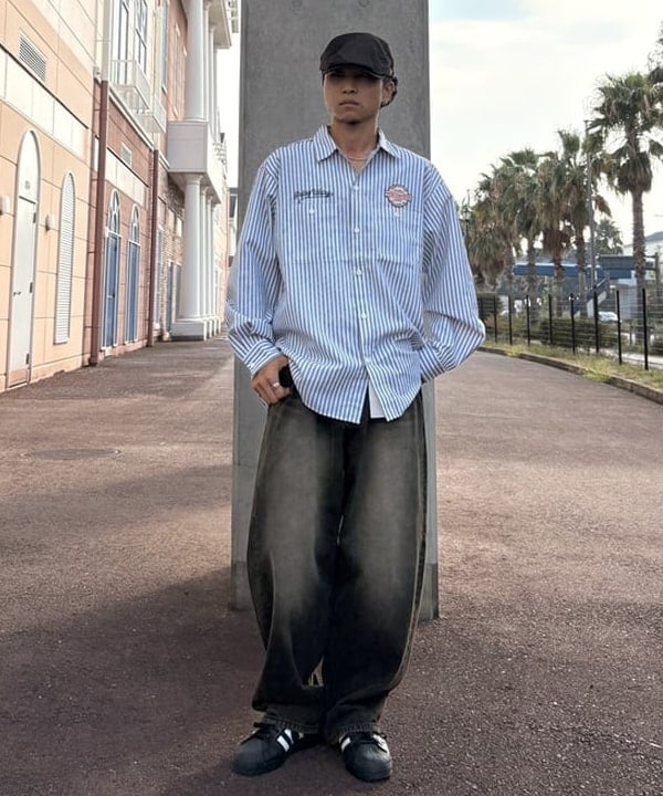 BEAMS HEARTのGMS ビッグシルエット ワークシャツを使ったコーディネートを紹介します。｜Rakuten Fashion(楽天ファッション／旧楽天ブランドアベニュー)6181306