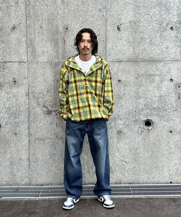 BEAMS MENのワイドフィット リフレクター チェック フードシャツを使ったコーディネートを紹介します。｜Rakuten Fashion(楽天ファッション／旧楽天ブランドアベニュー)6181404