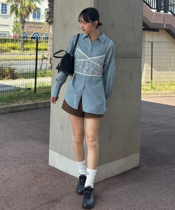 BEAMS HEARTのビスチェ * ロングスリーブシャツ(セットアイテム)を使ったコーディネートを紹介します。｜Rakuten Fashion(楽天ファッション／旧楽天ブランドアベニュー)6181452