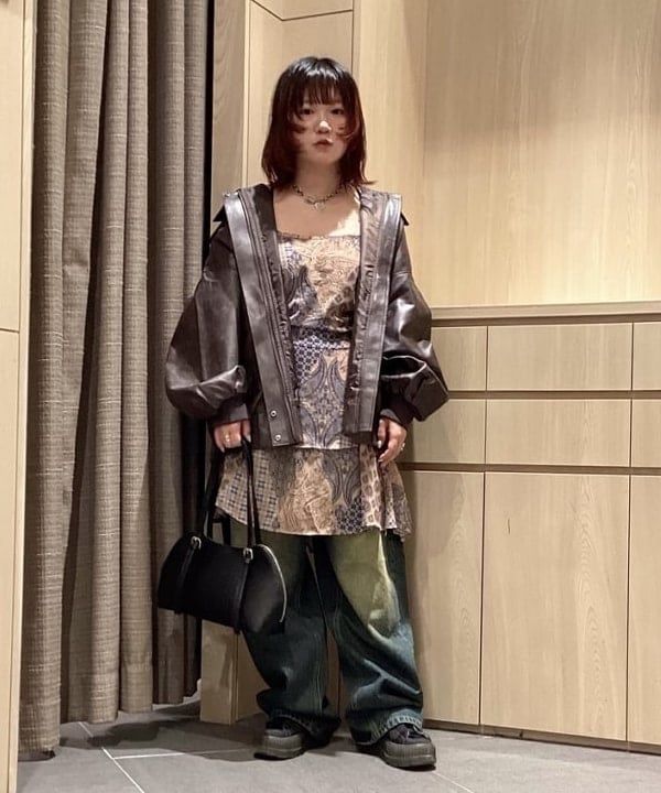 BEAMS HEARTのヴィンテージライク フェイクレザー ブルゾンを使ったコーディネートを紹介します。｜Rakuten Fashion(楽天ファッション／旧楽天ブランドアベニュー)6181518