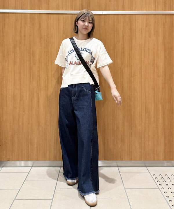 BEAMS HEARTのリメイク風 プリント Tシャツを使ったコーディネートを紹介します。｜Rakuten Fashion(楽天ファッション／旧楽天ブランドアベニュー)6181567