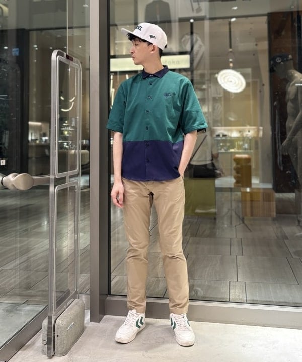 BEAMS GOLF | ORANGE LABEL / ワイド 切り替え ポロ襟シャツ【DRY・UV
