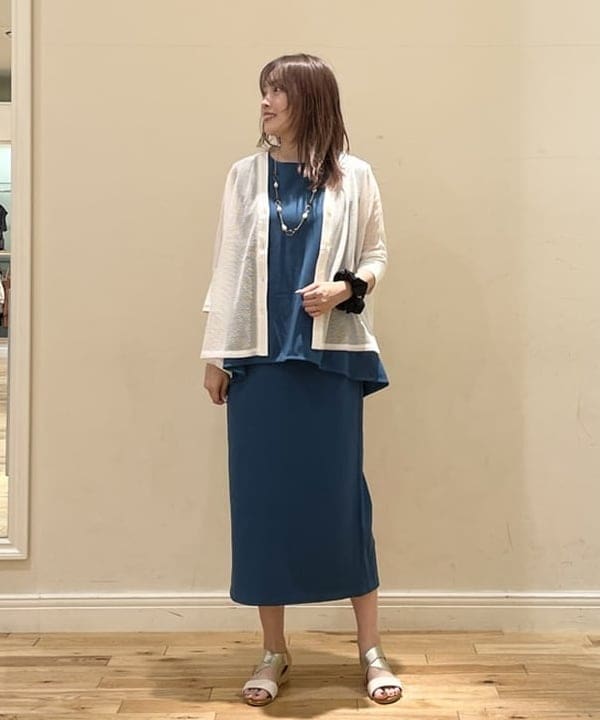 BEAMS HEARTのメッシュ Vネック カーディガンを使ったコーディネートを紹介します。｜Rakuten Fashion(楽天ファッション／旧楽天ブランドアベニュー)6181880