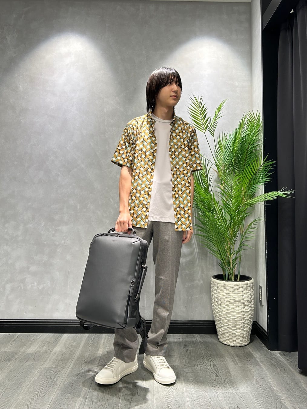 TAKEO KIKUCHIの【COOL CITY WEAR】籠目アート柄 サッカーシャツ /通気性を使ったコーディネートを紹介します。｜Rakuten Fashion(楽天ファッション／旧楽天ブランドアベニュー)6184379