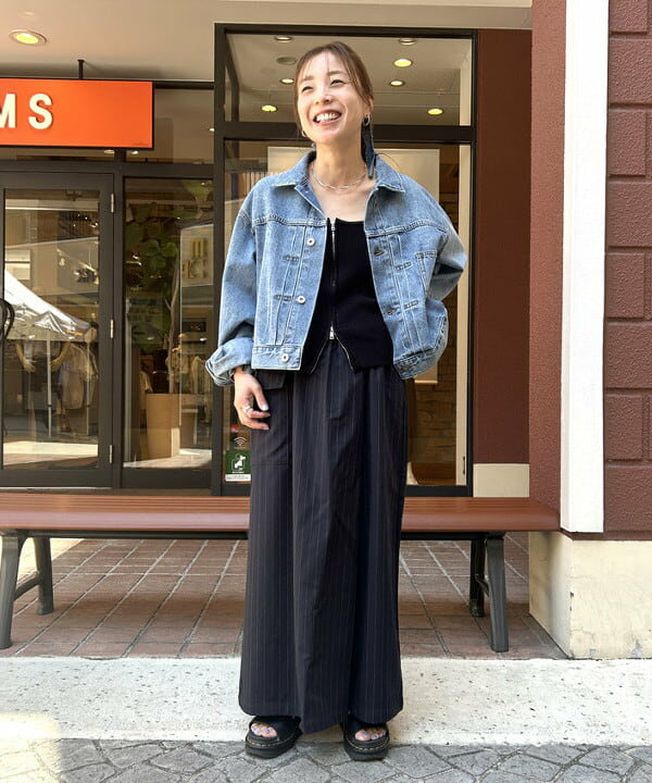 BEAMS HEARTのクロップド デニム ジャケットを使ったコーディネートを紹介します。｜Rakuten Fashion(楽天ファッション／旧楽天ブランドアベニュー)6184697