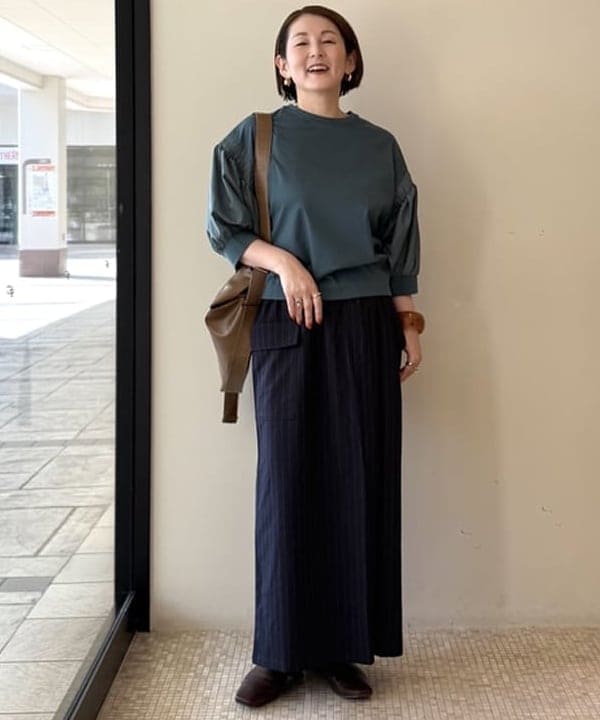 BEAMS HEARTのピンタックスリーブ 異素材プルオーバーを使ったコーディネートを紹介します。｜Rakuten Fashion(楽天ファッション／旧楽天ブランドアベニュー)6185468