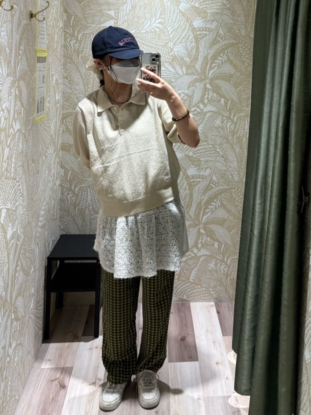 Green Parksのブークレ半袖ニットトップスを使ったコーディネートを紹介します。｜Rakuten Fashion(楽天ファッション／旧楽天ブランドアベニュー)6185713