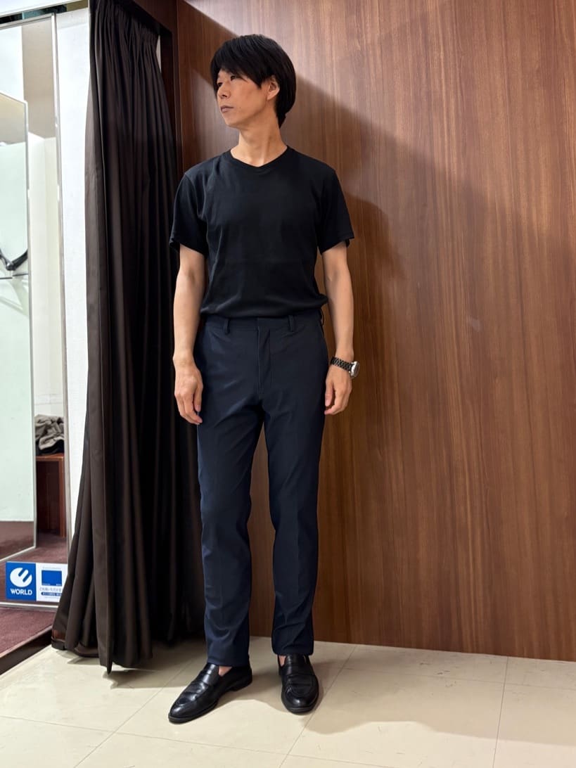TAKEO KIKUCHIの【360°ストレッチ/セットアップ対応】None Of Stress パンツを使ったコーディネートを紹介します。｜Rakuten Fashion(楽天ファッション／旧楽天ブランドアベニュー)6186307