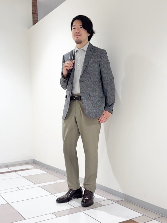 TAKEO KIKUCHIの【抗菌防臭】COOL DOTS(R)ドビープリント ジャケットを使ったコーディネートを紹介します。｜Rakuten Fashion(楽天ファッション／旧楽天ブランドアベニュー)6188156