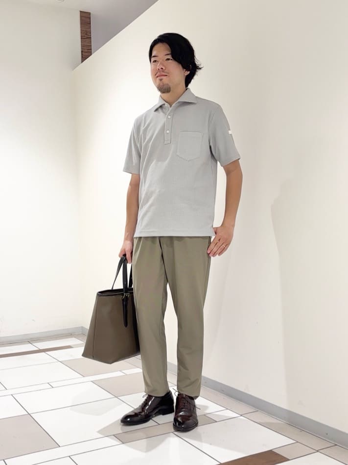 TAKEO KIKUCHIの【尾州織】メランジメッシュ ポロシャツを使ったコーディネートを紹介します。｜Rakuten Fashion(楽天ファッション／旧楽天ブランドアベニュー)6188157