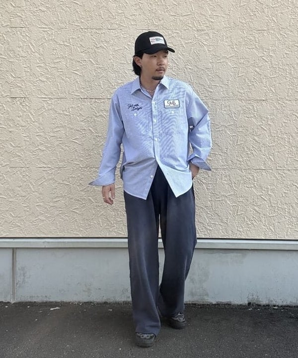 BEAMS HEARTのGMS ビッグシルエット ワークシャツを使ったコーディネートを紹介します。｜Rakuten Fashion(楽天ファッション／旧楽天ブランドアベニュー)6193850