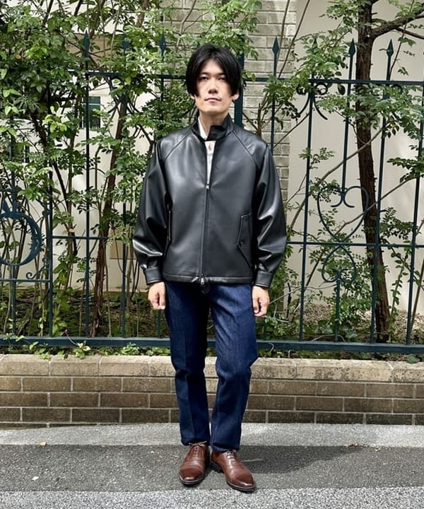 BEAMS MEN | BARACUTA / G4 フェイクレザー ショート ブルゾン