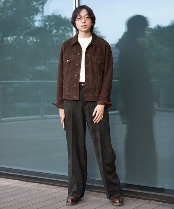 BEAMS MEN | QUATTROCCHI / ゴートスエード トラッカー ジャケット
