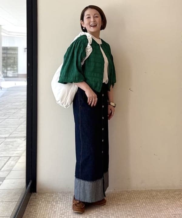 BEAMS HEARTのモールボーダー 2WAY ブラウスを使ったコーディネートを紹介します。｜Rakuten Fashion(楽天ファッション／旧楽天ブランドアベニュー)6197313