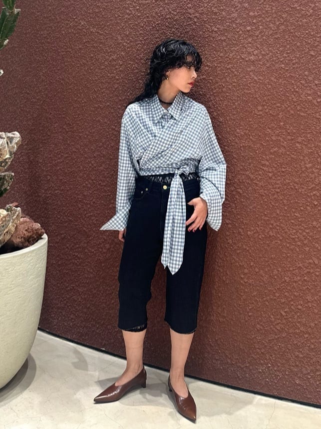 ＜6(ROKU)＞コットン ロングリボン シャツ BEAUTY&YOUTH UNITED ARROWS｜<6(ROKU)>コットン ロングリボン シャツ