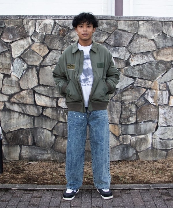 BEAMS HEARTのGMS プリント ワイド デニム パンツを使ったコーディネートを紹介します。｜Rakuten Fashion(楽天ファッション／旧楽天ブランドアベニュー)6205560