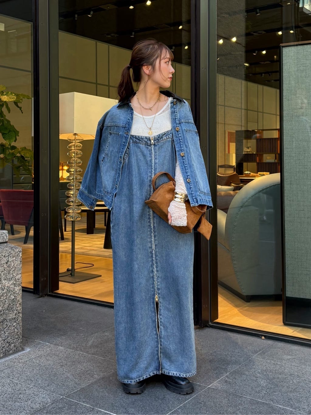 DOUDOUの【完売カラー再追加!/サイズ展開あり/細見え】リヨセルデニム 