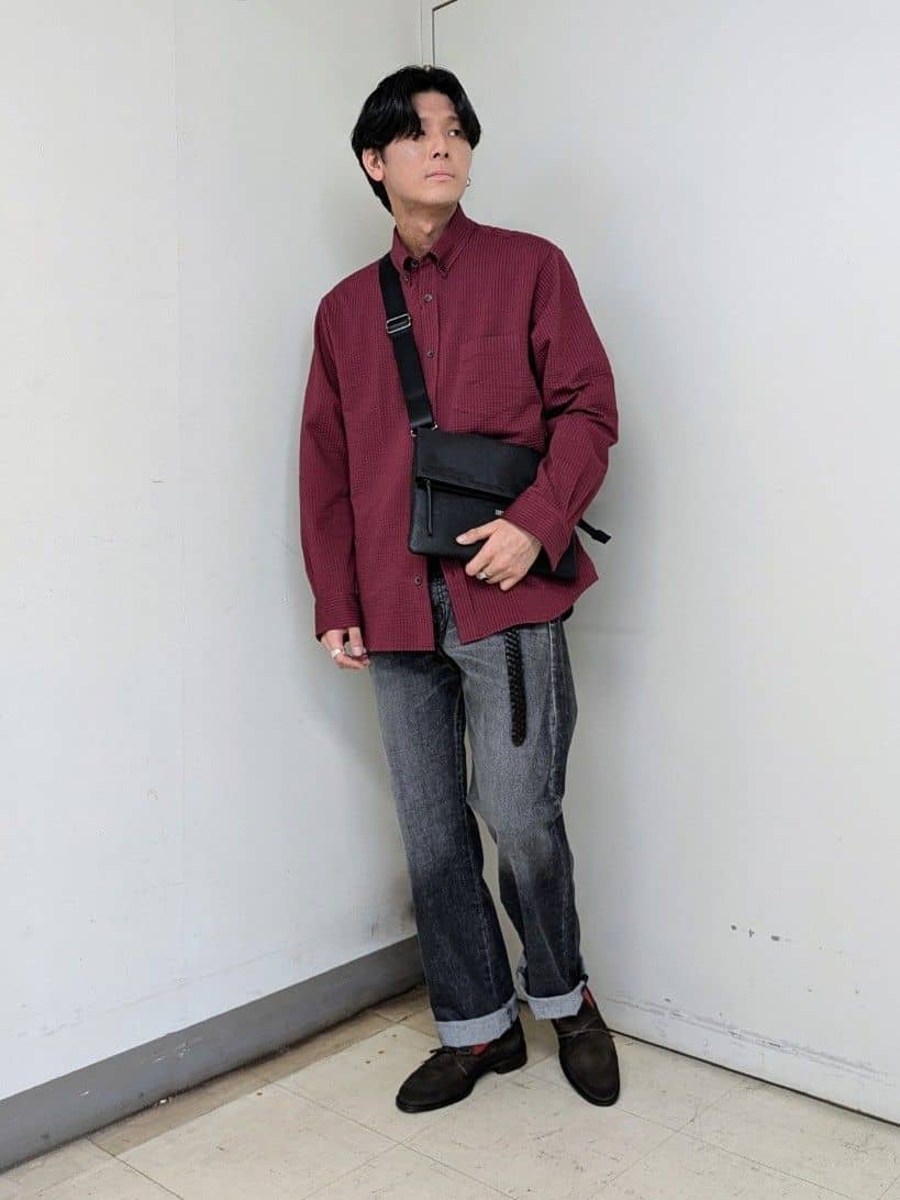 TAKEO KIKUCHIの【抗菌防臭/シーズンレス】シアサッカー ジャージシャツを使ったコーディネートを紹介します。｜Rakuten Fashion(楽天ファッション／旧楽天ブランドアベニュー)6209643