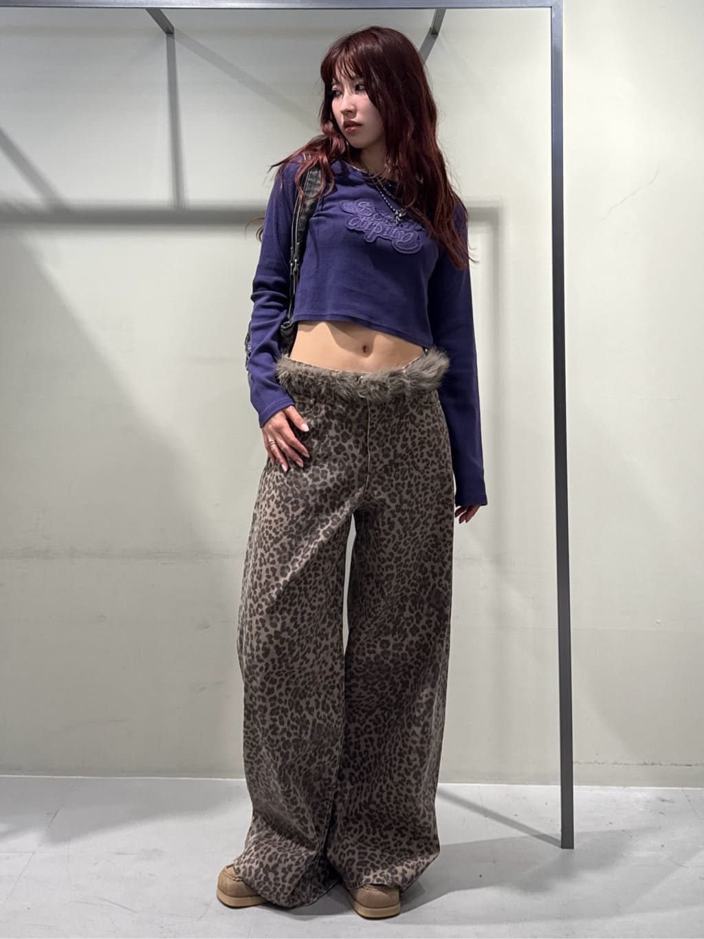SLY LEOPARD WIDE LEG PT-D SLY ジーンズ デニム デニムパンツ LEOPARD