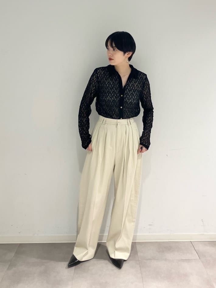 UNITED ARROWS LTD. OUTLETの<6(ROKU)>レースチュール シャツを使った