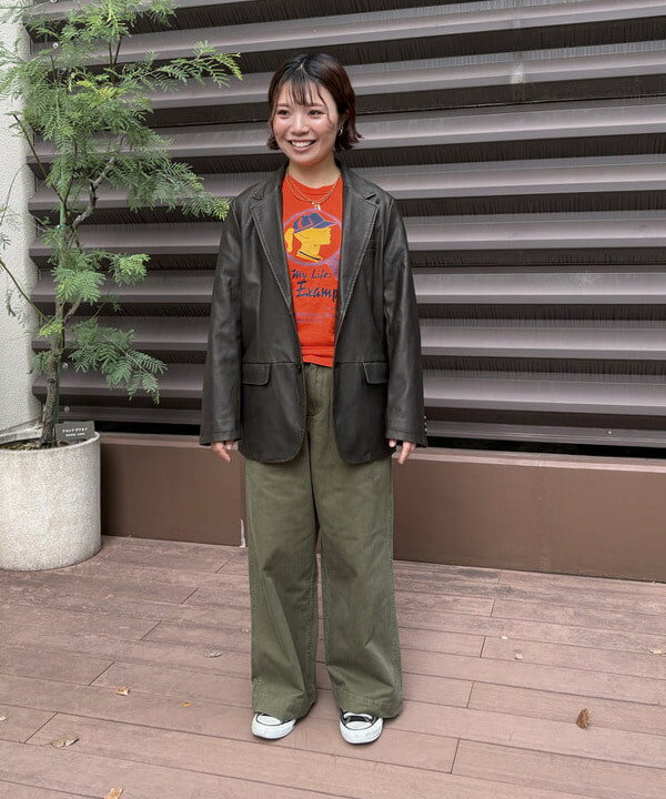 BEAMS MENのフェイクレザー ジャケットを使ったコーディネートを紹介します。｜Rakuten Fashion(楽天ファッション／旧楽天ブランドアベニュー)6218683