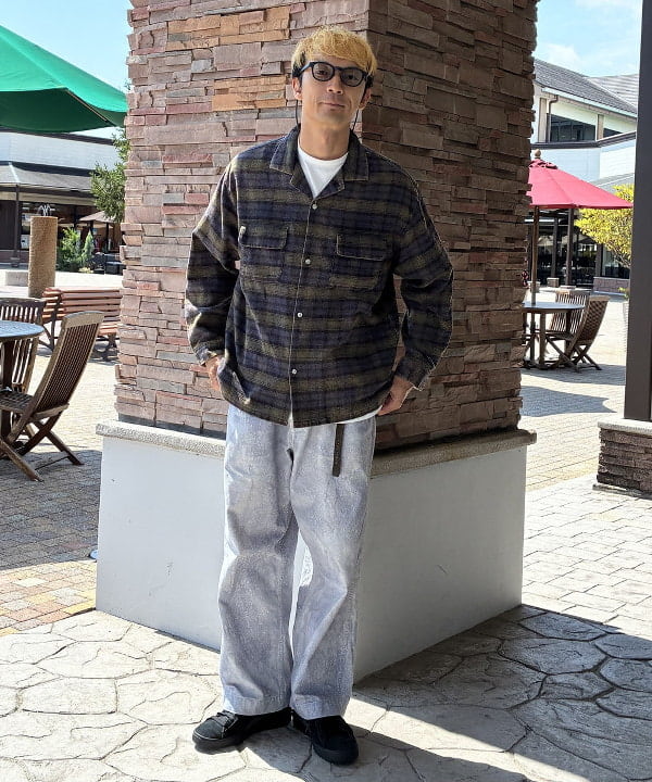 BEAMS HEARTのフェードチェック オープンカラー ネルシャツを使ったコーディネートを紹介します。｜Rakuten Fashion(楽天ファッション／旧楽天ブランドアベニュー)6218694