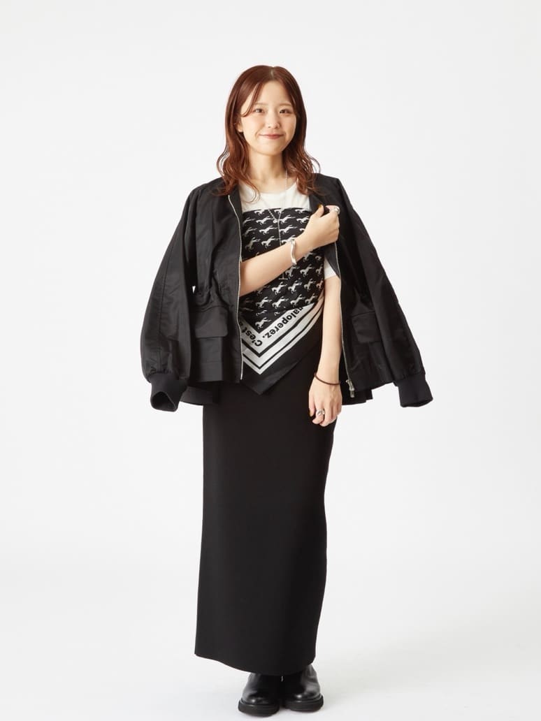 1er Arrondissementのナイロンサテンブルゾンを使ったコーディネートを紹介します。｜Rakuten Fashion(楽天ファッション／旧楽天ブランドアベニュー)6218758